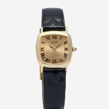 PIAGET Vintage Tank Roman Design 18K Gelbgold Damenarmbanduhr Original Schnalle Handaufzug 1980er Jahre 159913218 [P]