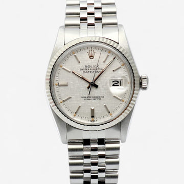 Rolex 16014 Linen Dial Datejust 36 Men's Steel Vintage Watch 1980 159913263 [P]