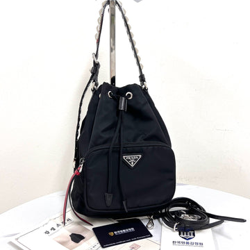 PRADA Nylon Bucket Bag Crossbody (1BH038) 159930382 [P]