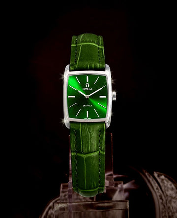 OMEGA De Ville Square Frauen Handaufzug Lederuhr 160057933 [P]