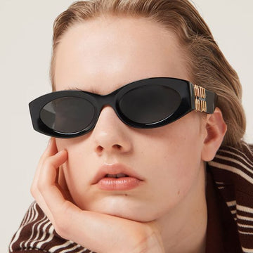 MIU MIU Sonnenbrille Oval großes Logo Design 144720269 [P]