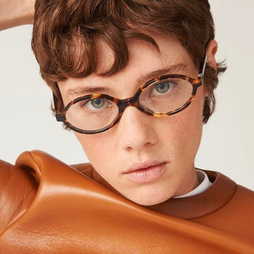 Miu Miu Sunglasses SMU04Z VAU 08N Leopard Round Daily Fashion 130852666 [P]
