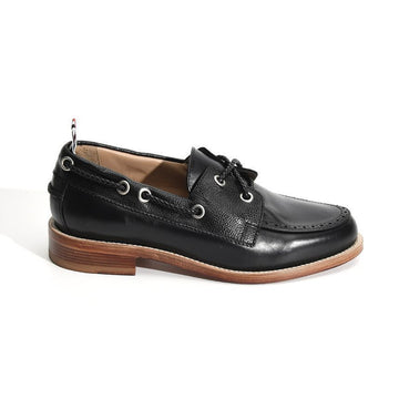 THOM BROWNE Vitello Kalbsleder Bootschuhe Schwarz MFD251A 05584 001 146927842 [P]