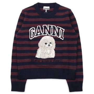 Ganni Women's Poodle Stripe Knit (Multicolor) 25672678 999 152825251 [P]