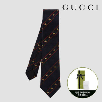 GUCCI ハチ ネクタイ ダークネイビー 127647727 [P]