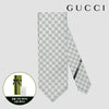GUCCI シルクネクタイ GGパターン シルバー 456520 4B002 1962 127476645 [P]