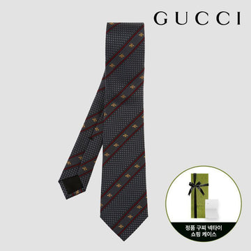 GUCCI Krawatte Biene 451528 4E002 1274 Grau 127476399 [P]