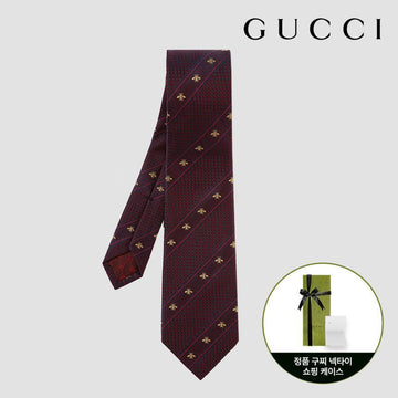 GUCCI ハニービー ネクタイ 451528 4E002 6174 バーガンディ 127476294 [P]