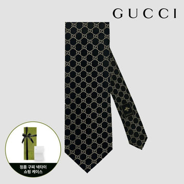 GUCCI ネクタイ GGロゴ ブラック 127476274 [P]