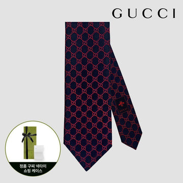 GUCCI ネクタイ GGロゴ ネイビー レッド 456524 4B002 4174 127476269 [P]