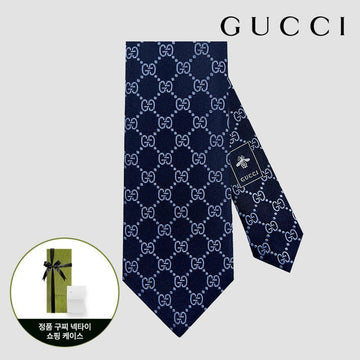 Gucci Neck Tie 499695 4B002 4068 Navy 127476259 [P]