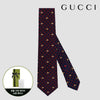 Gucci GG Bee Tie 545078 4E002 4174 Navy Red 127476242 [P]