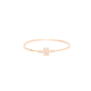 TIFFANY & CO ローズゴールド18PダイヤTネロウワイヤーブレスレットブレスレットkk08210413 160061452 [P]