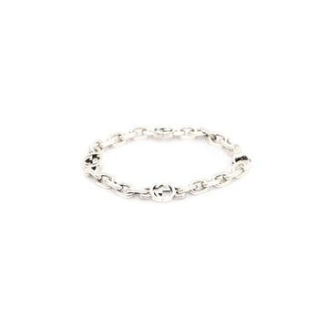 Gucci Interlocking Vintage Finish Silver Chain Bracelet 620798 G 160062813 [P]