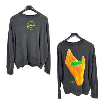 OFF WHITE ハンドロゴプリントスウェットシャツ ブラック OMBA037R20E30013 1088 150719209 [P]