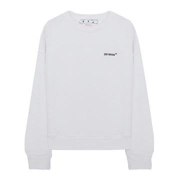 Off White Caravaggio Arrow Oversized Fit Sweatshirt White OMBA058C99FLE002 0110 151767144 [P]