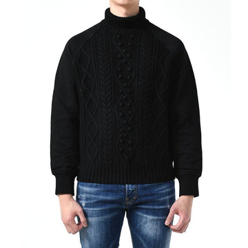 NEIL BARRETT Kabelturtleneck-Strickpullover schwarz 151770585 [P]