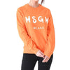 MSGM Brushed Logo Crewneck Sweatshirt Orange stamp: 3341MDM513 serial: 227799 147677932 [P]