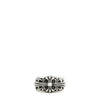 CHROME HEARTS Silberne florale Kreuzring 160071752 [P]