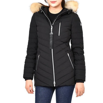 MOOSE KNUCKLES ROSELAWN Fox-Fell Hoodie Daunenjacke Schwarz M31LJ197 273 147433079 [P]