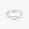 MAISON MARGIELA Engravierte Logo 4mm Silberring 155592507 [P]