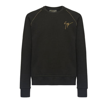 GIUSEPPE ZANOTTI Logo Stickerei Sweatshirt Schwarz IRU0011 001 152610106 [P]