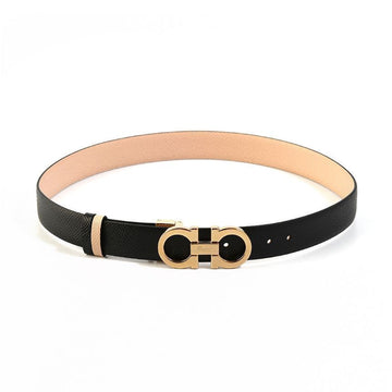 Salvatore Ferragamo Reversible Belt Macadamia Black 23A565 674559 152779684 [P]