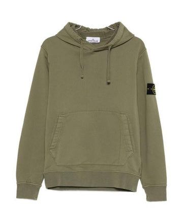Stone Island Military Green Cotton Fleece Regular Fit Hoodie L1S15 6100062 S0051 V005G 156726457 [P]