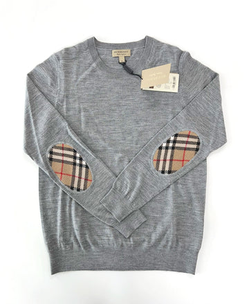 Burberry Check Patch Women's Wool Knit Sweater 160078825 [P]