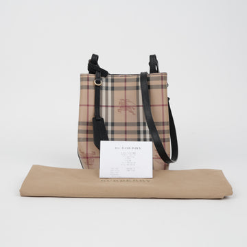 BURBERRY Heimarkenkaro Long Small Bucket Bag Schwarz 158542387 [P]