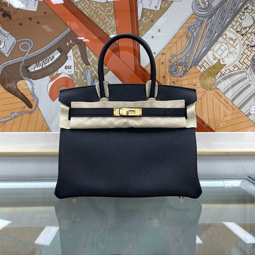 HERMES バーキン 30 トゴ ブラック ゴールド G刻印 H027633CC89 160079611 [P]