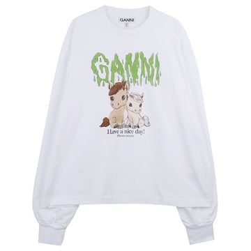 Ganni Basic Cotton Jersey T-Shirt 156973089 [P]