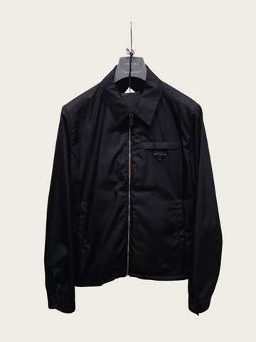 PRADA Schwarze Triangel-Logo Re-Nylon Blouson Jacke 160079749 [P]