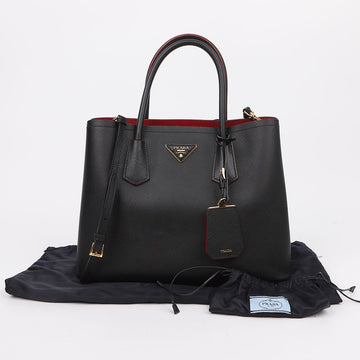 PRADA Schwarze Saffiano Tote Schultertasche 159799219 [P]