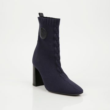 HERMES Strick-Kalbsleder Ankle Boots Volver 90 158998607 [P]