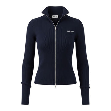 Miu Miu Logo Women's Zip-Up Cardigan 160080615 [P]