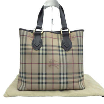 Burberry Haymarket Check Regent Tote Bag Beige Brown 12345 160081326 [P]