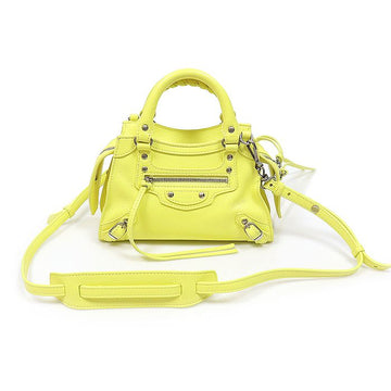 BALENCIAGA Neon Klassischer Mini City 2WAY aus gelbe Kalbsleder 638524 160081902 [P]