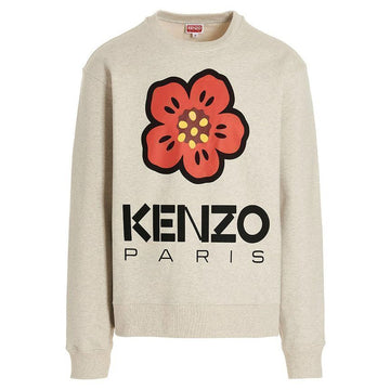 Kenzo 23SS Flower Logo Fleece Sweatshirt Ecru 5SW445 4ME 93 50503785 [P]