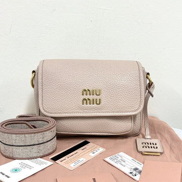 Miu Miu Logo Strap Leather Shoulder Bag & Crossbody Bag (5BD239) 160091586 [P]