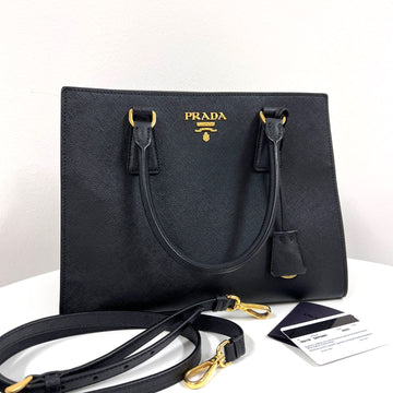 Prada Saffiano Tote Bag & Shoulder Bag Black (1BA118) 160092846 [P]