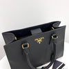 PRADA Saffiano Tote- und Schultertasche Schwarz (1BA118) 160092846 [P]