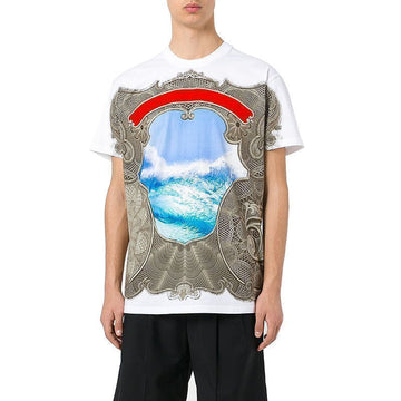 Givenchy Baroque Printing Short Sleeve T-Shirt (White) 17J 7109 881 100 105820467 [P]