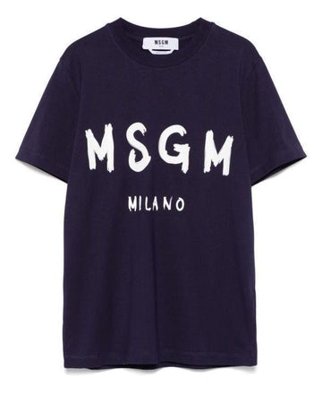 MSGM T-Shirt mit gebürstetem Logo-Detail 156796999 [P]