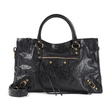 Balenciaga Le City Medium Bag with Vintage Gold Accents 156799757 [P]