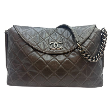 CHANEL Glazed Kalbsleder Stitch It Fold Over Schultertasche 160104270 [P]