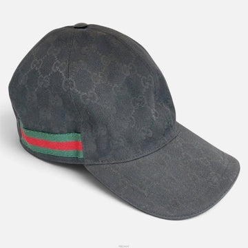 GUCCI GGキャンバス ブラック ウェブ ベースボールキャップ 200035 160105086 [P]