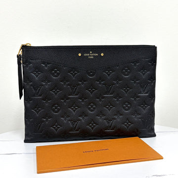 LOUIS VUITTON Monogram Clutch Bag Schwarz 160105106 [P]