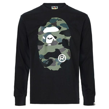 BAPE 1ST CAMO BIG APE HEAD Langarm T-Shirt 160105422 [P]