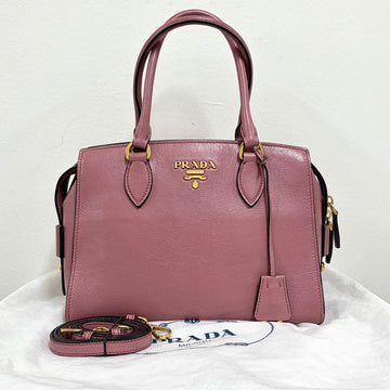 Prada Vitello Daino Top Handle Tote Bag & Shoulder Bag 160105493 [P]